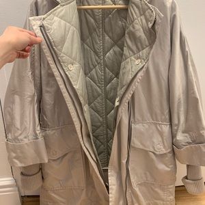 CLUB MONACO double layered cream jacket XS (roomy like size 2-4)